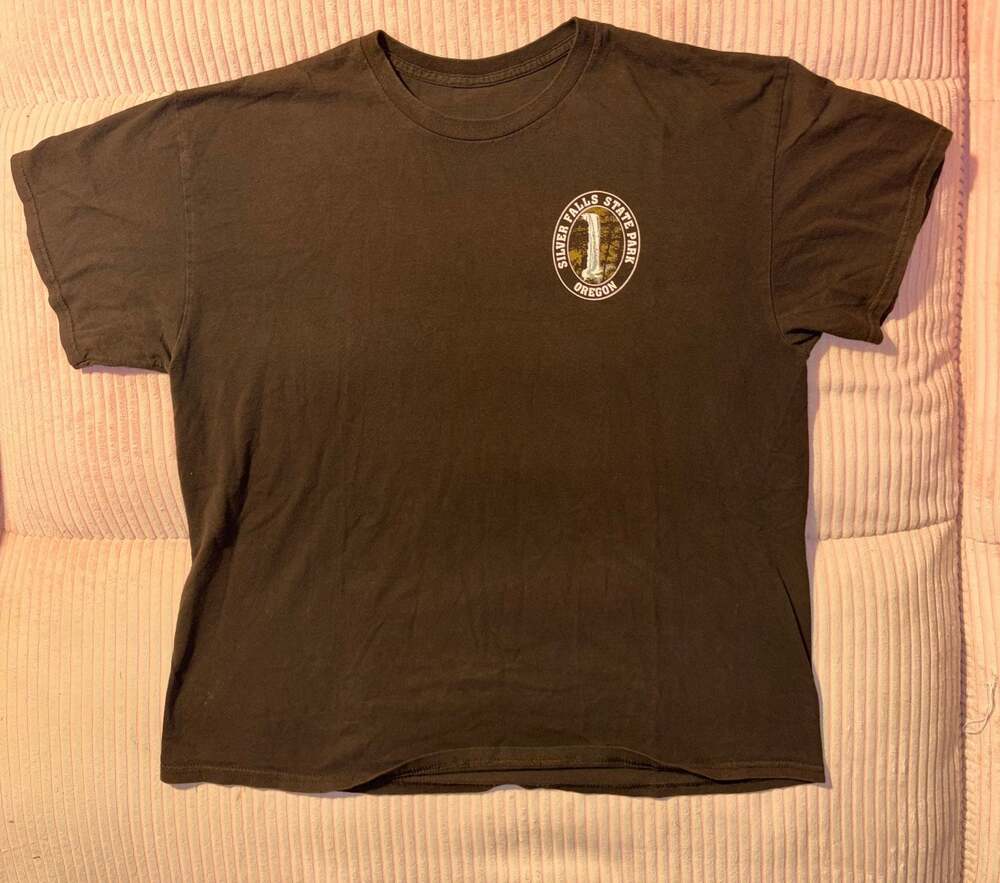Silver Falls State Park Oregon Brown Graphic T-Shirt